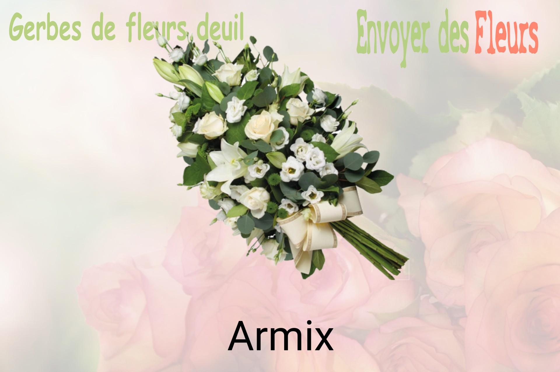 Gerbe de fleurs de deuil livrée à Armix